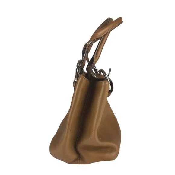 Tignanello Hobo Bag Purse Womens Brown Leather Double Handles Adjustable - Picture 2 of 6